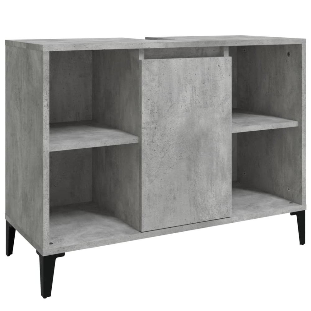 vidaXL Ντουλάπι Νιπτήρα Γκρι Σκυρ. 80 x 33 x 60 εκ. Επεξεργασμένο Ξύλο