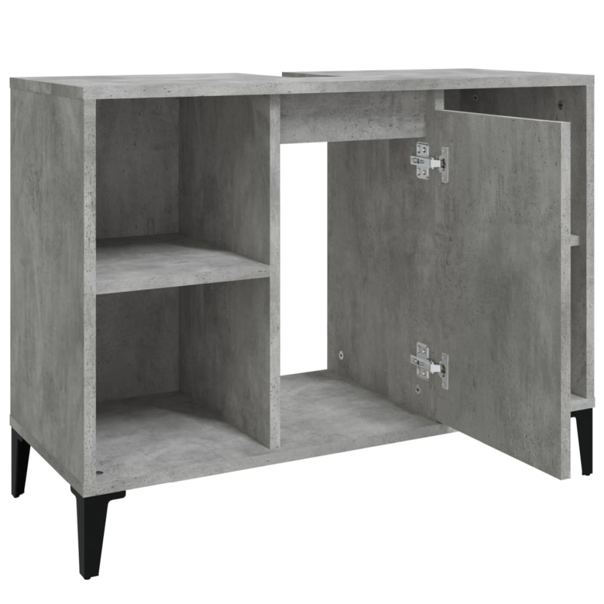 vidaXL Ντουλάπι Νιπτήρα Γκρι Σκυρ. 80 x 33 x 60 εκ. Επεξεργασμένο Ξύλο