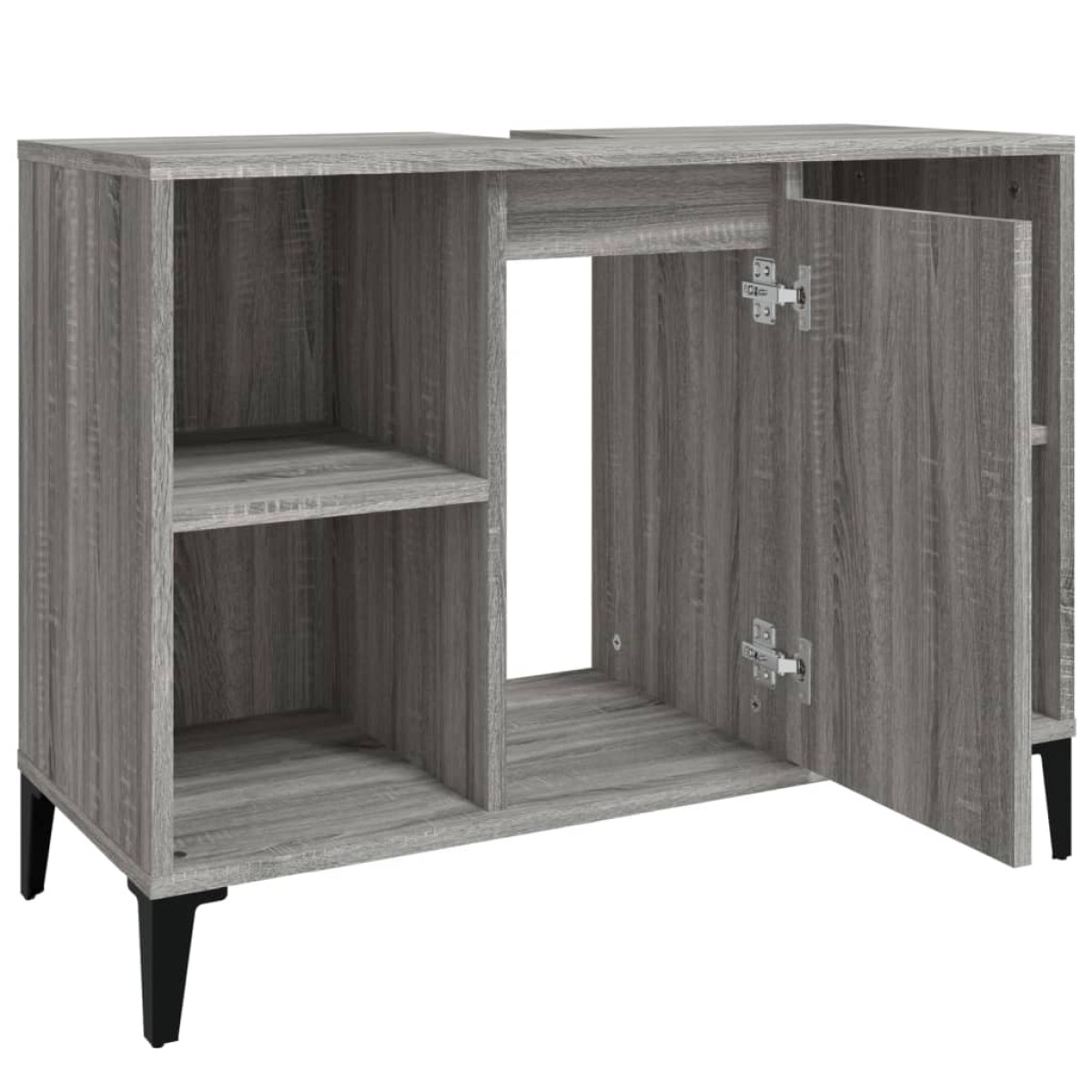 vidaXL Ντουλάπι Νιπτήρα Γκρι Sonoma 80 x 33 x 60εκ. Επεξεργασμένο Ξύλο