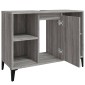 vidaXL Ντουλάπι Νιπτήρα Γκρι Sonoma 80 x 33 x 60εκ. Επεξεργασμένο Ξύλο