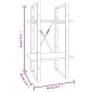 vidaXL Βιβλιοθήκη με 2 Ράφια Γκρι Sonoma 40x30x70 εκ. Επεξεργ. Ξύλο