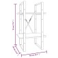 vidaXL Βιβλιοθήκη με 2 Ράφια Καφέ Δρυς 40x30x70 εκ. Επεξεργ. Ξύλο