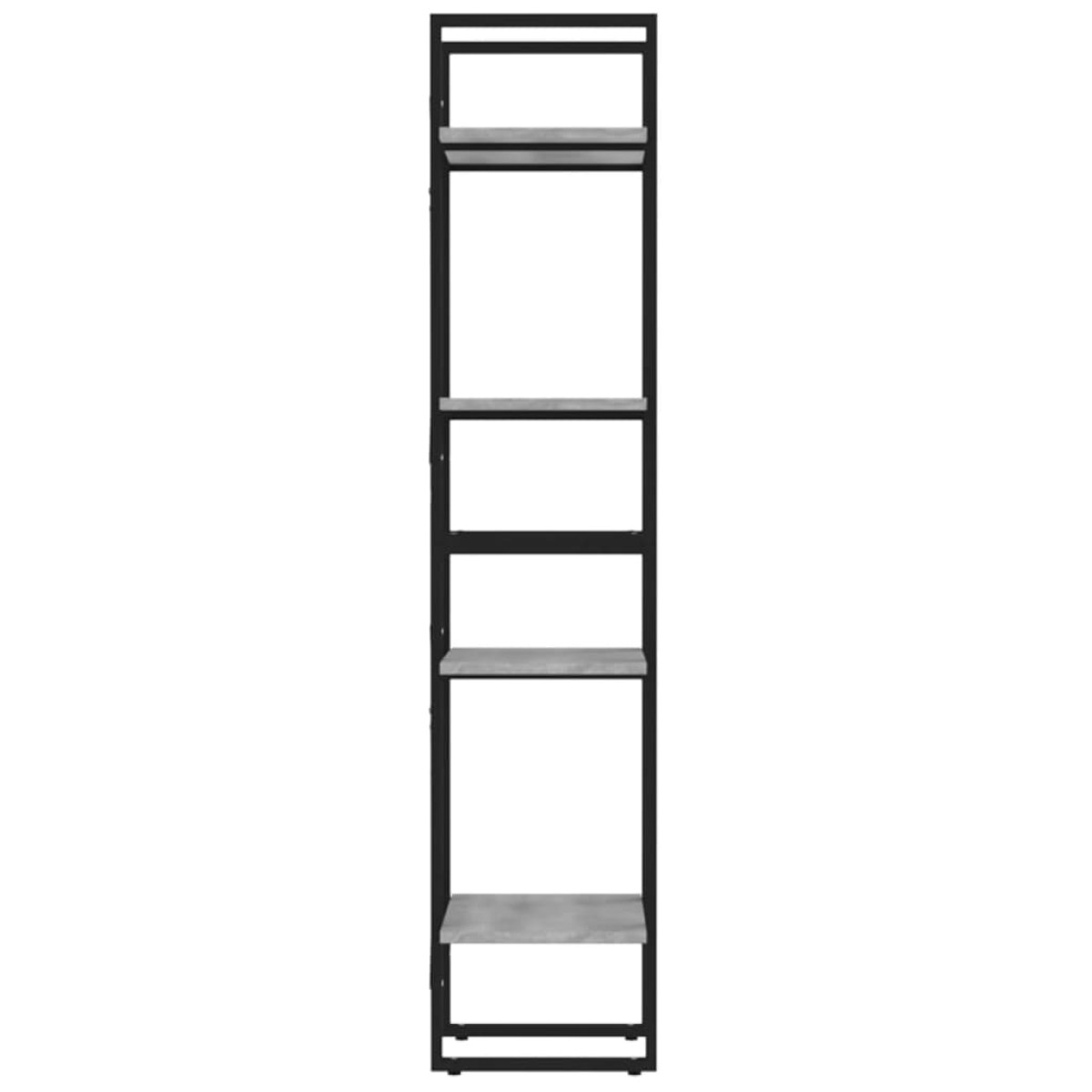 vidaXL Βιβλιοθήκη με 4 Ράφια Γκρι Sonoma 40x30x140 εκ. Επεξεργ. Ξύλο