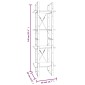 vidaXL Βιβλιοθήκη με 4 Ράφια Γκρι Sonoma 40x30x140 εκ. Επεξεργ. Ξύλο