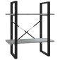 vidaXL Βιβλιοθήκη με 2 Ράφια Γκρι Sonoma 60x30x70 εκ. Επεξεργ. Ξύλο