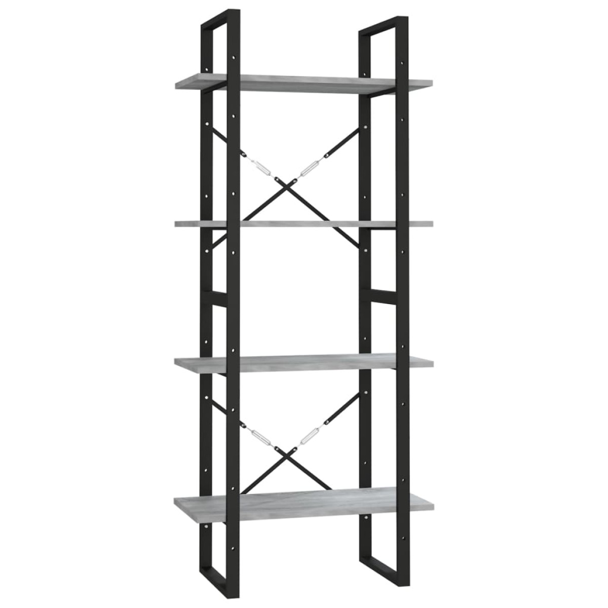 vidaXL Βιβλιοθήκη με 4 Ράφια Γκρι Sonoma 60x30x140 εκ. Επεξεργ. Ξύλο