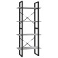 vidaXL Βιβλιοθήκη με 4 Ράφια Γκρι Sonoma 60x30x140 εκ. Επεξεργ. Ξύλο