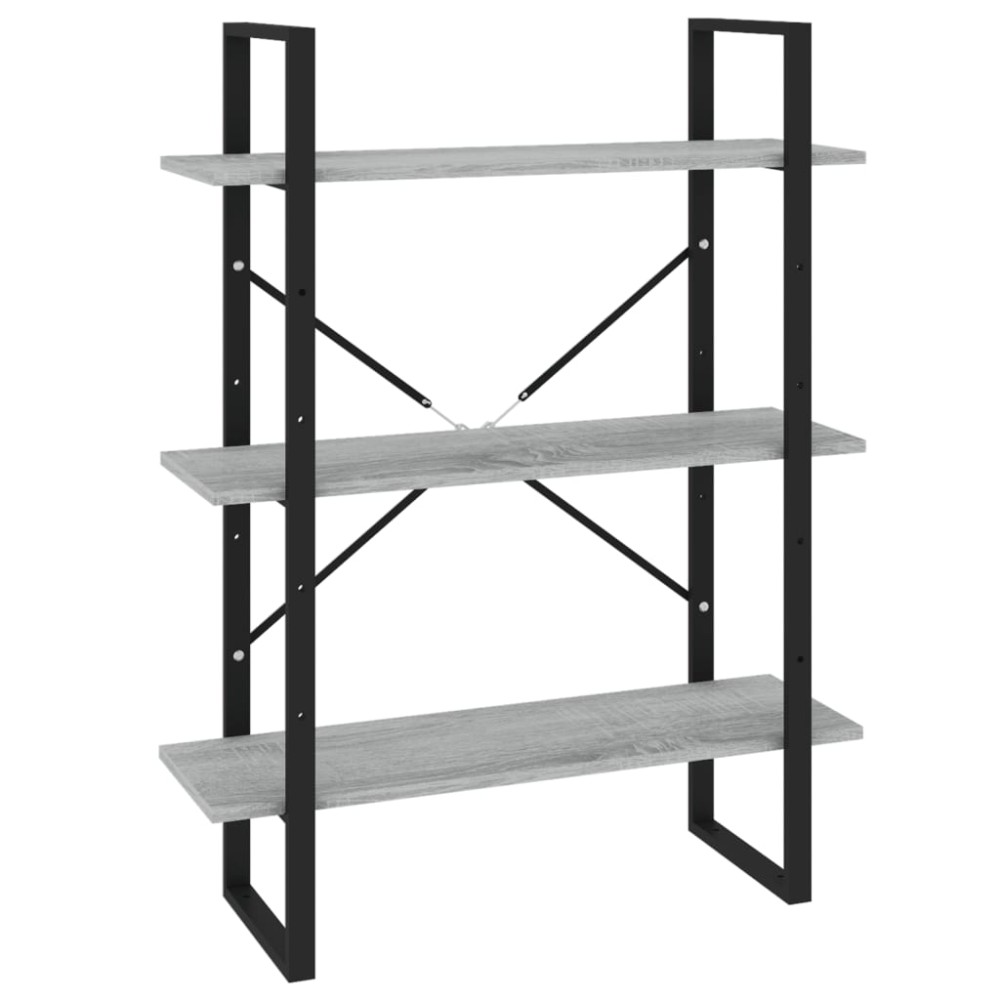 vidaXL Βιβλιοθήκη Γκρι Sonoma 80x30x105 εκ. από Επεξεργασμένο Ξύλο