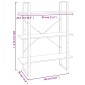 vidaXL Βιβλιοθήκη Γκρι Sonoma 80x30x105 εκ. από Επεξεργασμένο Ξύλο