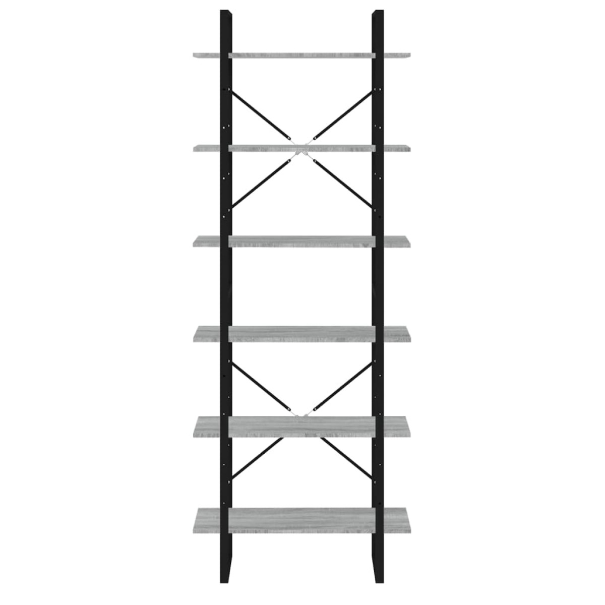vidaXL Ραφιέρα Γκρι Sonoma 80x30x210 εκ. από Επεξεργασμένο Ξύλο