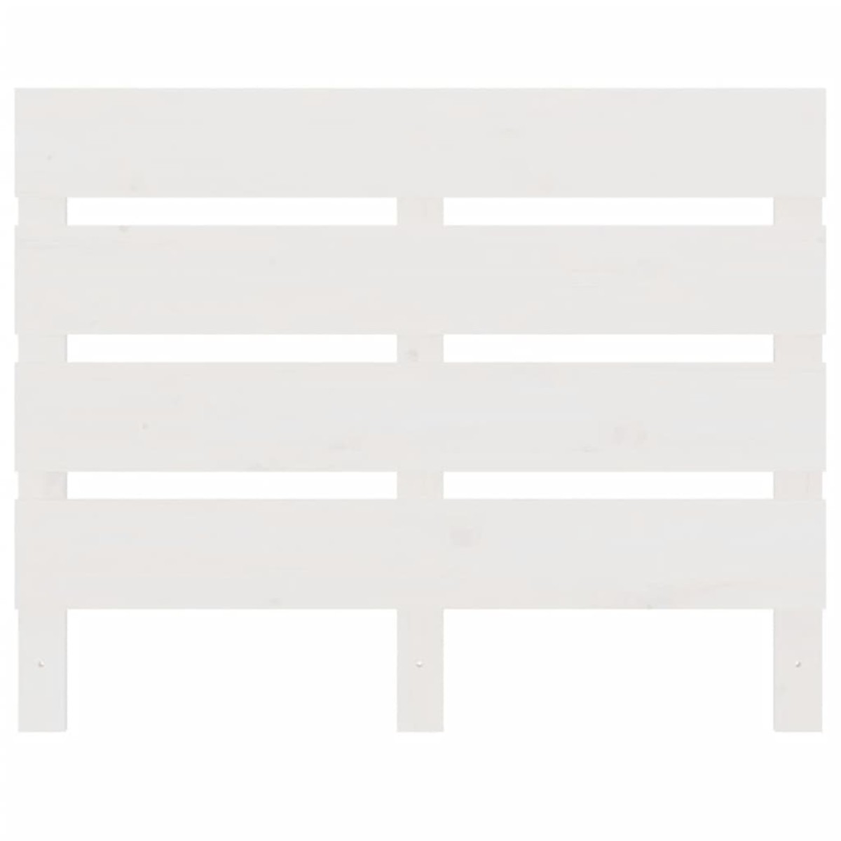 vidaXL Κεφαλάρι Κρεβατιού Λευκό 75 x 3 x 80 εκ. από Μασίφ Ξύλο Πεύκου