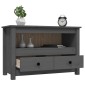 vidaXL Έπιπλο Τηλεόρασης Γκρι 79x35x52 εκ. από Μασίφ Ξύλο Πεύκου
