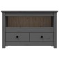vidaXL Έπιπλο Τηλεόρασης Γκρι 79x35x52 εκ. από Μασίφ Ξύλο Πεύκου