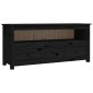 vidaXL Έπιπλο Τηλεόρασης Μαύρο 114 x 35 x 52 εκ. από Μασίφ Ξύλο Πεύκου