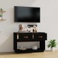 vidaXL Έπιπλο Τηλεόρασης Μαύρο 90x40x60 εκ. από Μασίφ Ξύλο Πεύκου