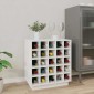 vidaXL Κάβα Κρασιών Λευκή 55,5 x 34 x 61 εκ. από Μασίφ Ξύλο Πεύκου