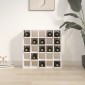vidaXL Κάβα Κρασιών Λευκό 56 x 25 x 56 εκ. από Μασίφ Ξύλο Πεύκου
