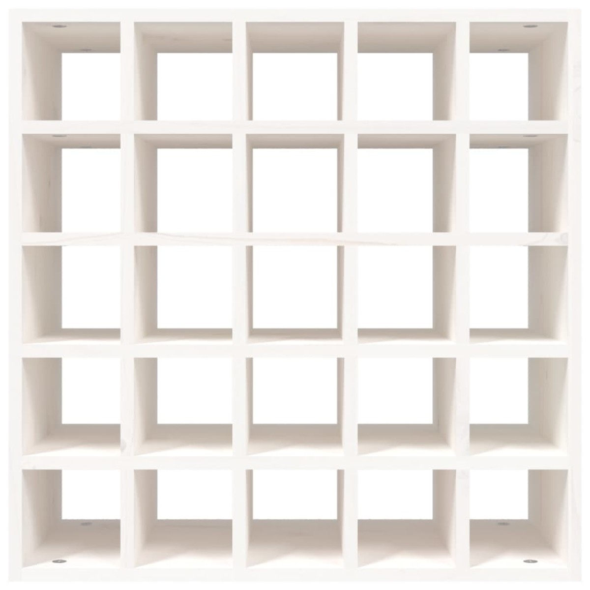 vidaXL Κάβα Κρασιών Λευκό 56 x 25 x 56 εκ. από Μασίφ Ξύλο Πεύκου