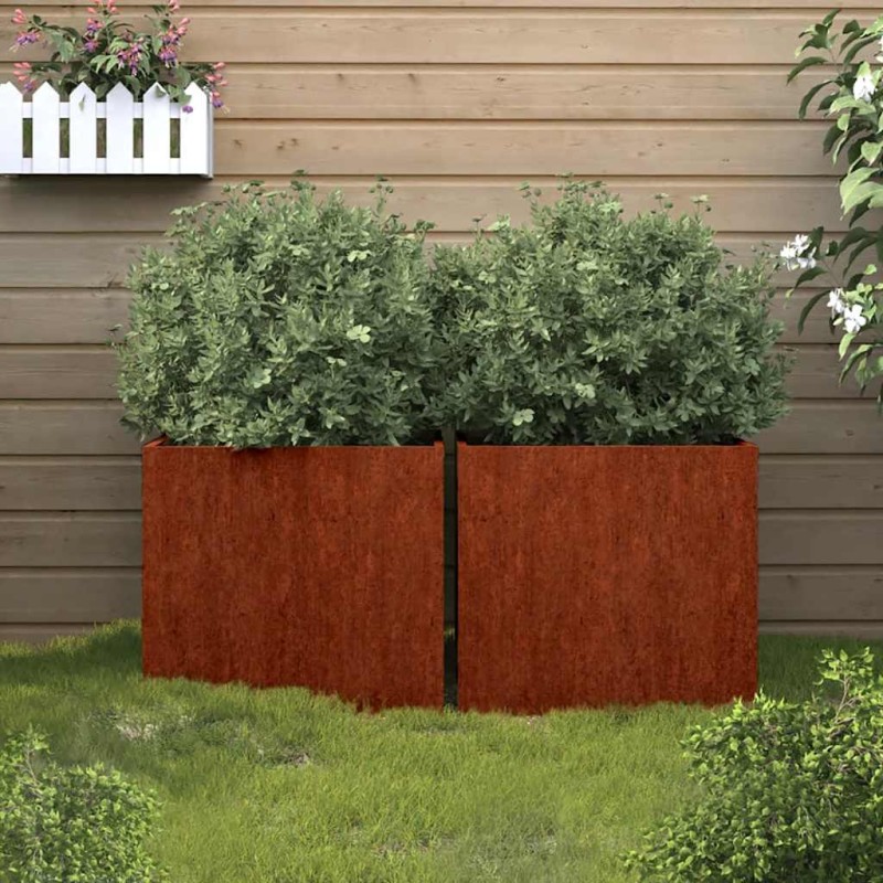 vidaXL Ζαρντινιέρες 2τεμ. 32x30x29εκ Ατσάλι Σκληρυθέν στον Αέρα