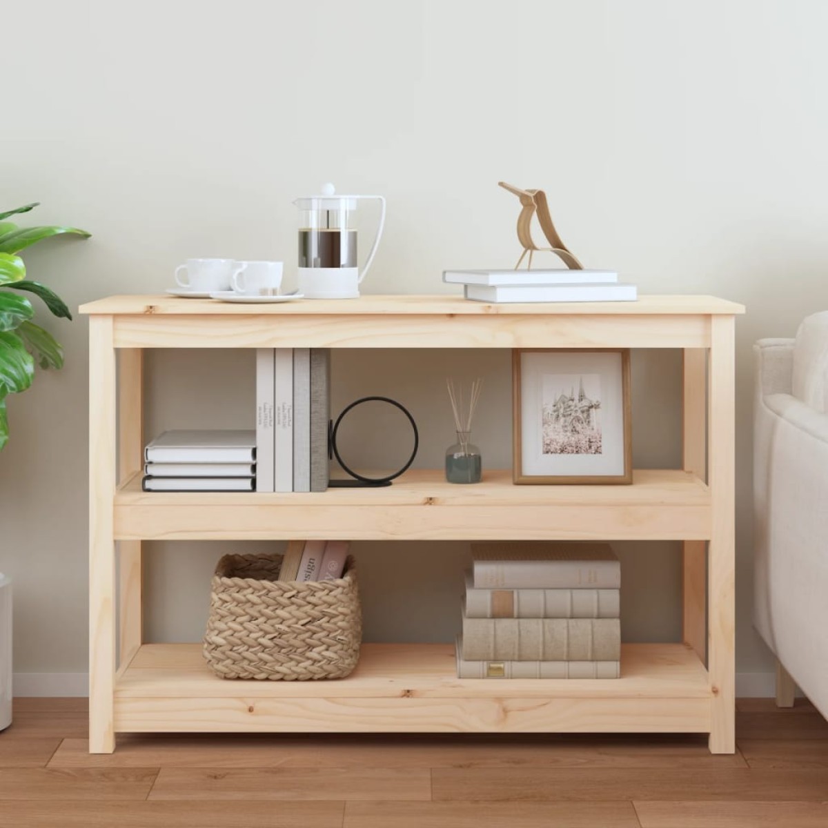 vidaXL Τραπέζι Κονσόλα 110 x 40 x 74 εκ. από Μασίφ Ξύλο Πεύκου