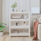 vidaXL Βιβλιοθήκη Λευκή 80 x 35 x 97 εκ. από Μασίφ Ξύλο Πεύκου