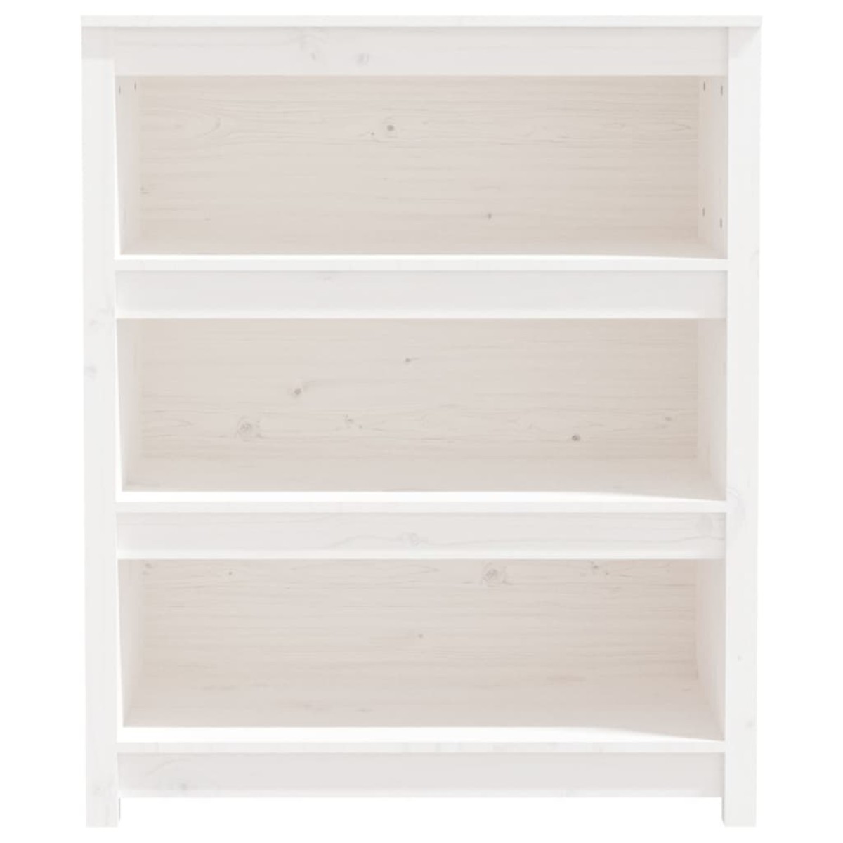 vidaXL Βιβλιοθήκη Λευκή 80 x 35 x 97 εκ. από Μασίφ Ξύλο Πεύκου