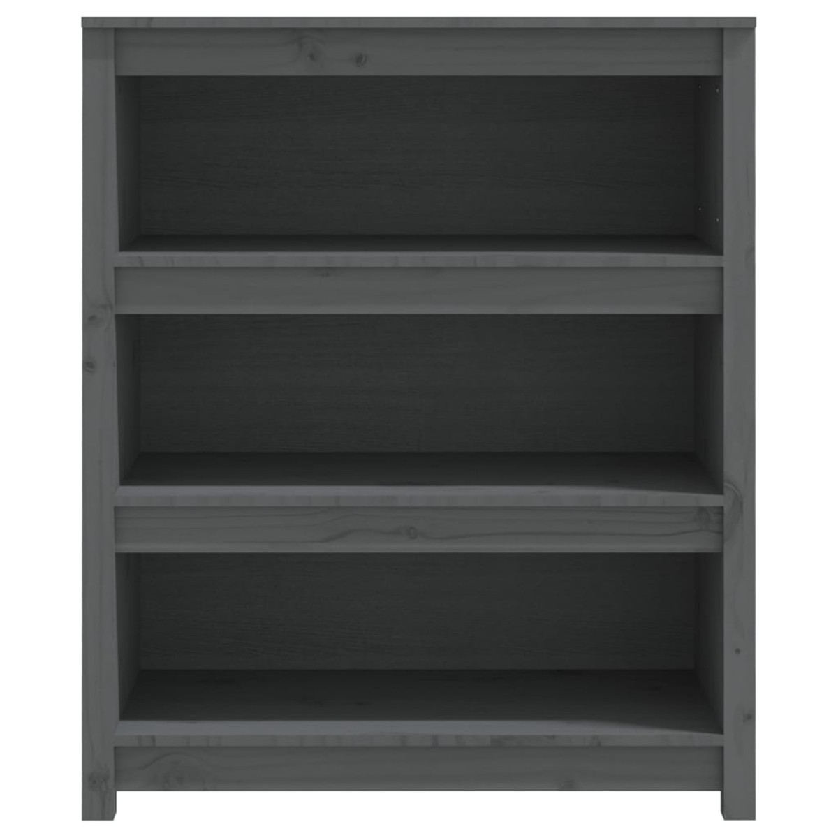 vidaXL Βιβλιοθήκη Γκρι 80x35x97 εκ. από Μασίφ Ξύλο Πεύκου