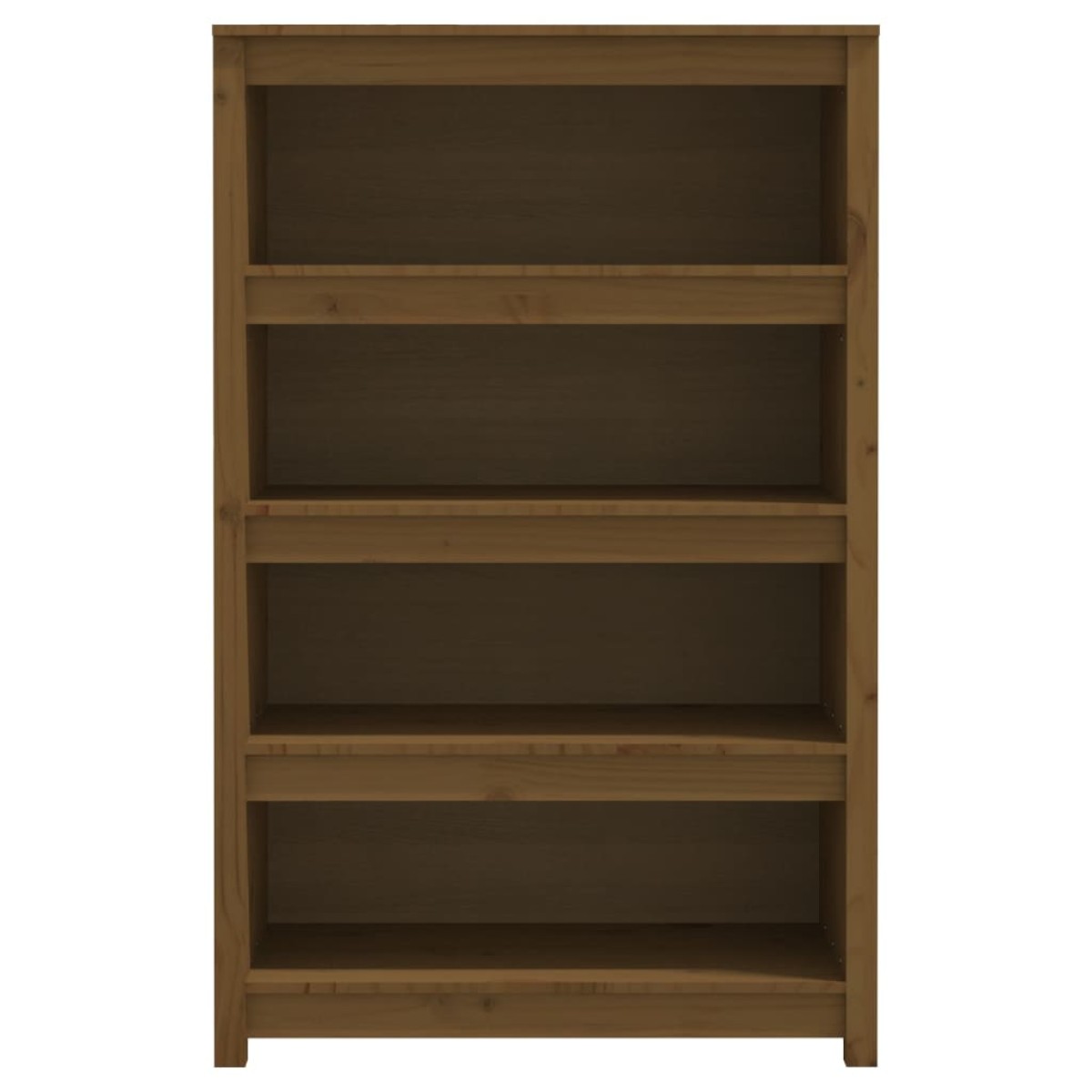 vidaXL Βιβλιοθήκη Μελί 80x35x126 εκ. από Μασίφ Ξύλο Πεύκου