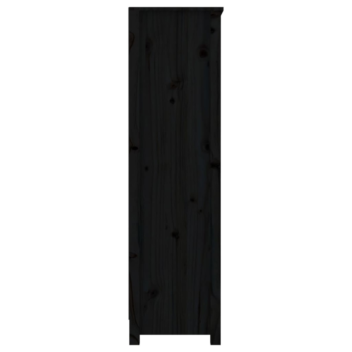 vidaXL Βιβλιοθήκη Μαύρη 80x35x126 εκ. από Μασίφ Ξύλο Πεύκου