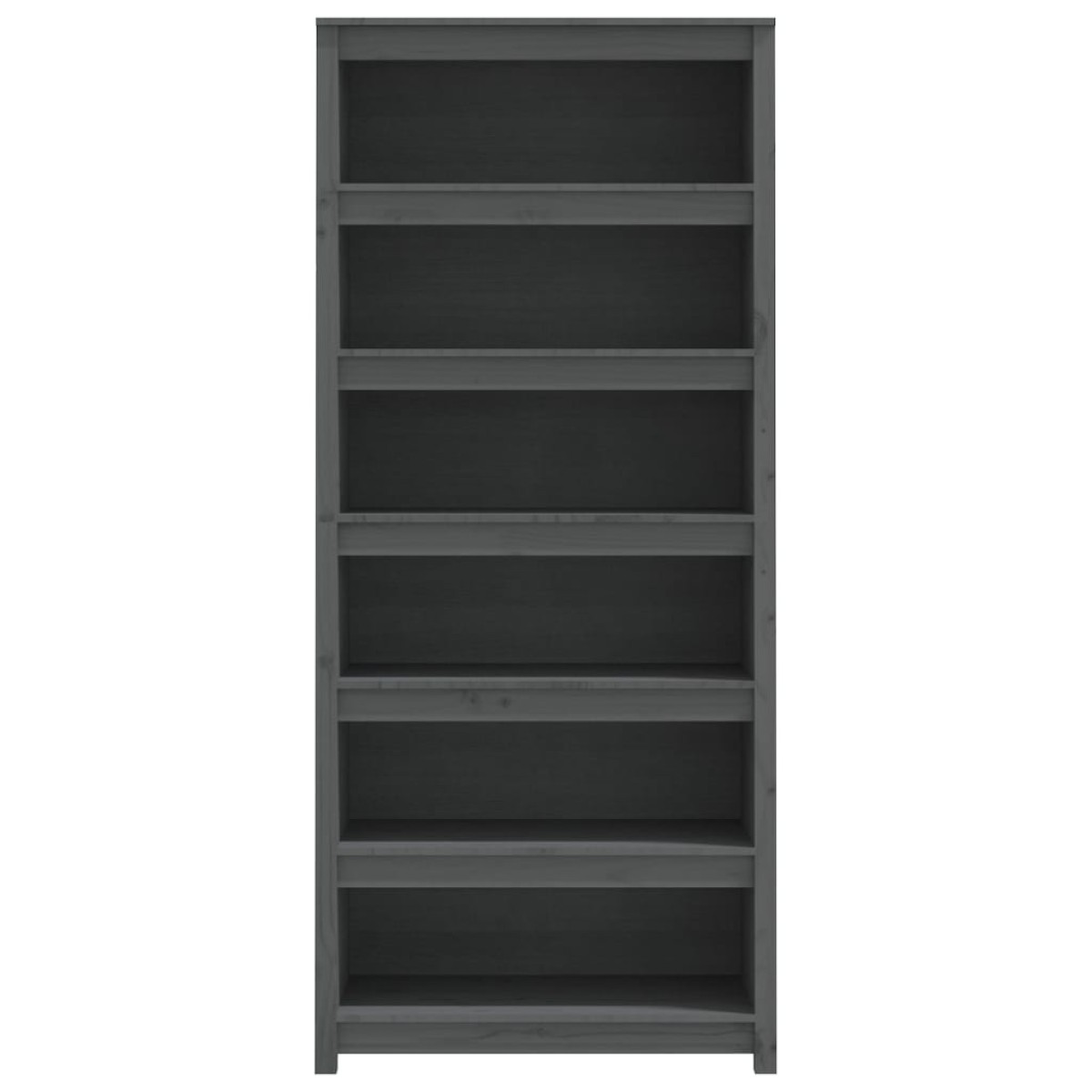 vidaXL Βιβλιοθήκη Γκρι 80x35x183 εκ. από Μασίφ Ξύλο Πεύκου