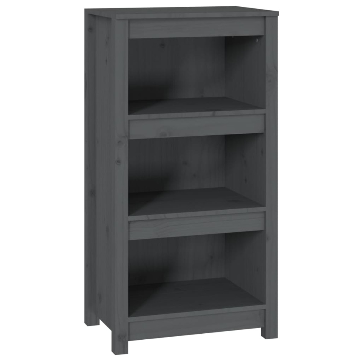 vidaXL Βιβλιοθήκη Γκρι 50 x 35 x 97 εκ. από Μασίφ Ξύλο Πεύκου