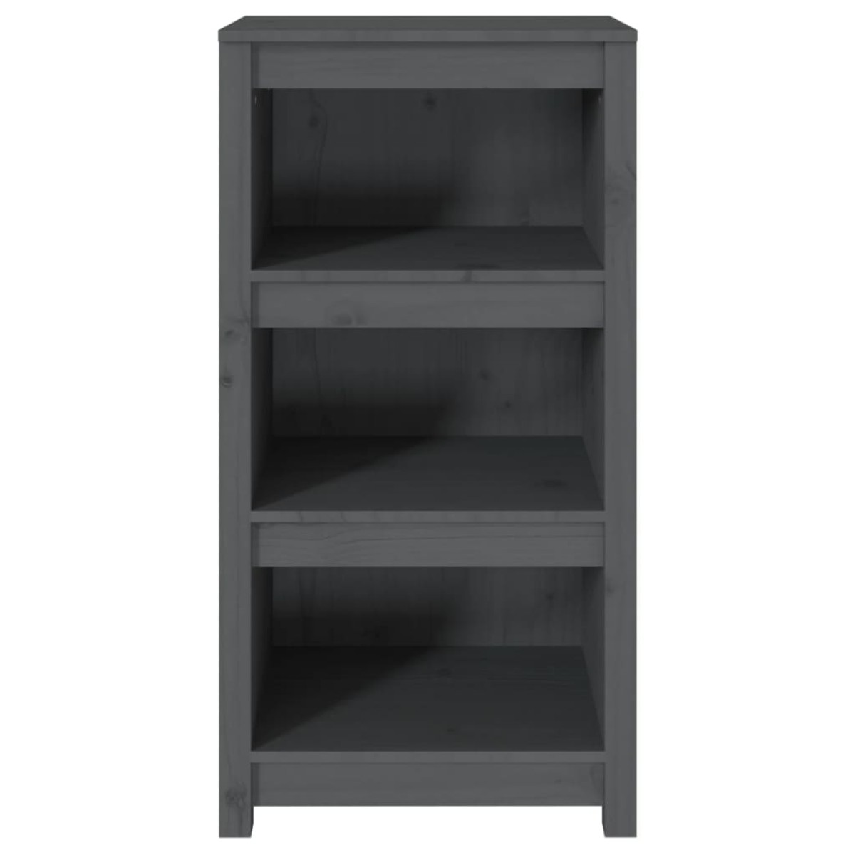vidaXL Βιβλιοθήκη Γκρι 50 x 35 x 97 εκ. από Μασίφ Ξύλο Πεύκου