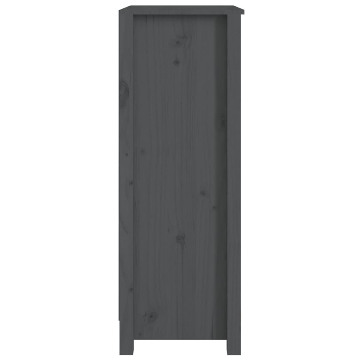 vidaXL Βιβλιοθήκη Γκρι 50 x 35 x 97 εκ. από Μασίφ Ξύλο Πεύκου