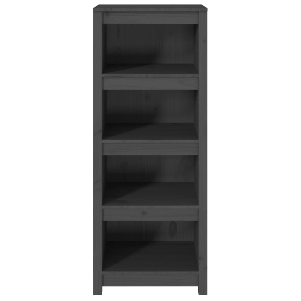 vidaXL Βιβλιοθήκη Γκρι 50x35x125,5 εκ. από Μασίφ Ξύλο Πεύκου