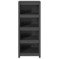 vidaXL Βιβλιοθήκη Γκρι 50x35x125,5 εκ. από Μασίφ Ξύλο Πεύκου