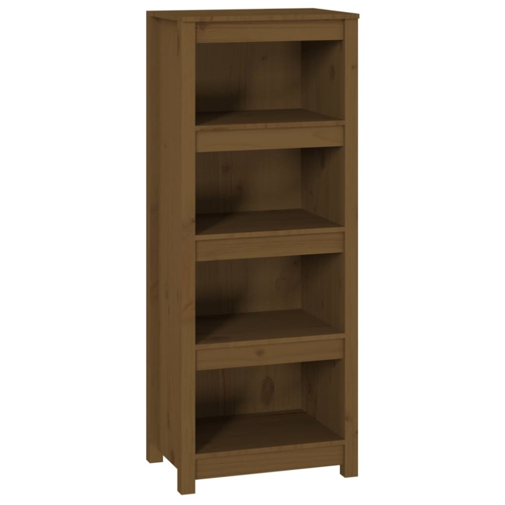 vidaXL Βιβλιοθήκη Μελί 50x35x125,5 εκ. από Μασίφ Ξύλο Πεύκου