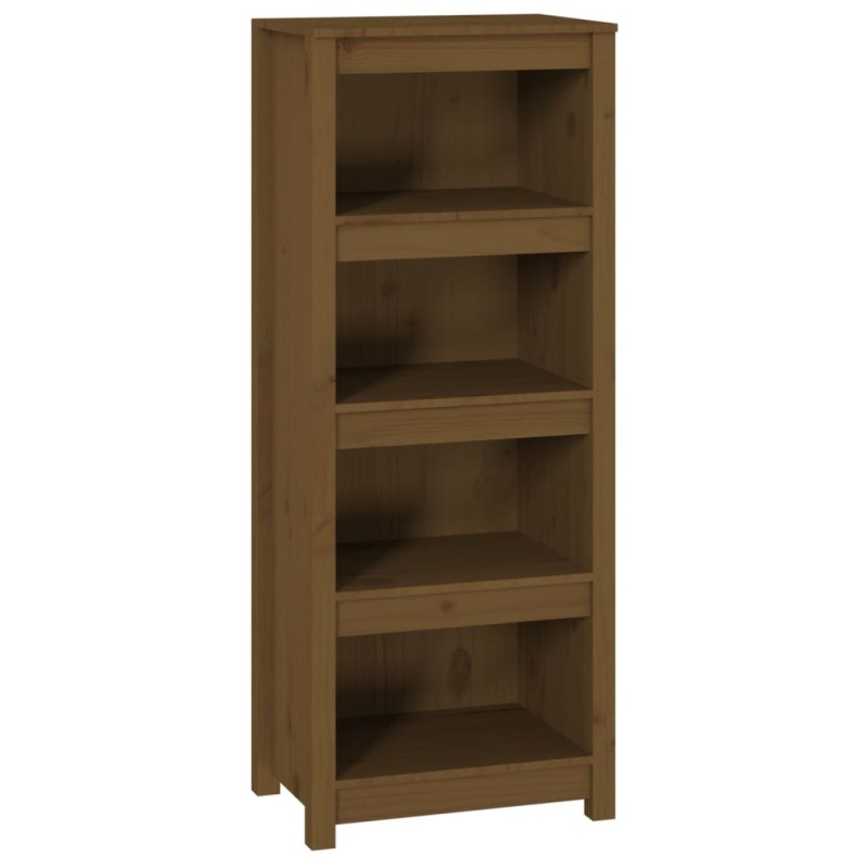 vidaXL Βιβλιοθήκη Μελί 50x35x125,5 εκ. από Μασίφ Ξύλο Πεύκου