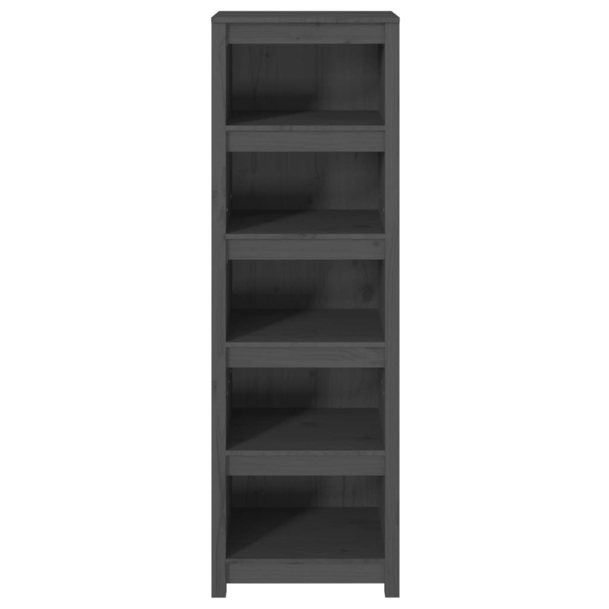 vidaXL Βιβλιοθήκη Γκρι 50 x 35 x 154 εκ. από Μασίφ Ξύλο Πεύκου