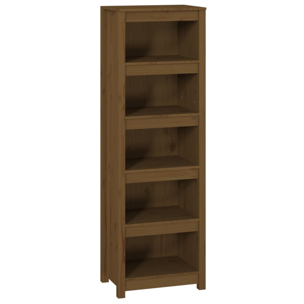 vidaXL Βιβλιοθήκη Μελί 50x35x154 εκ. από Μασίφ Ξύλο Πεύκου