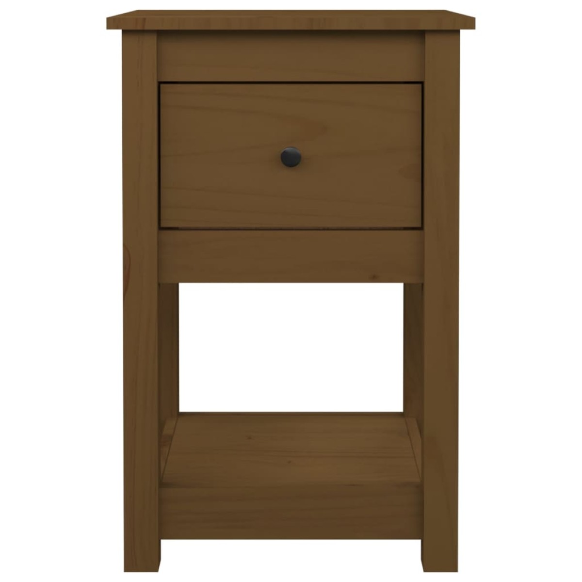 vidaXL Κομοδίνα 2 τεμ. Καφέ Μελί 40x35x61,5 εκ. από Μασίφ Ξύλο Πεύκου