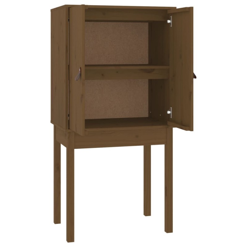 vidaXL Ντουλάπι Ψηλό Καφέ Μέλι 60x40x120 εκ. από Μασίφ Ξύλο Πεύκου