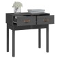 vidaXL Τραπέζι Κονσόλα Γκρί 76,5x40x75 εκ. από Μασίφ Ξύλο Πεύκου