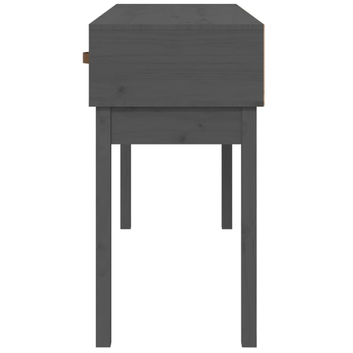 vidaXL Τραπέζι Κονσόλα Γκρί 114x40x75 εκ. από Μασίφ Ξύλο Πεύκου