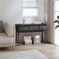 vidaXL Τραπέζι Κονσόλα Γκρί 114x40x75 εκ. από Μασίφ Ξύλο Πεύκου