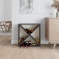vidaXL Κάβα Κρασιών Γκρι 62 x 25 x 62 εκ. από Μασίφ Ξύλο Πεύκου