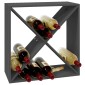 vidaXL Κάβα Κρασιών Γκρι 62 x 25 x 62 εκ. από Μασίφ Ξύλο Πεύκου