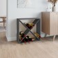 vidaXL Κάβα Κρασιών Γκρι 62 x 25 x 62 εκ. από Μασίφ Ξύλο Πεύκου