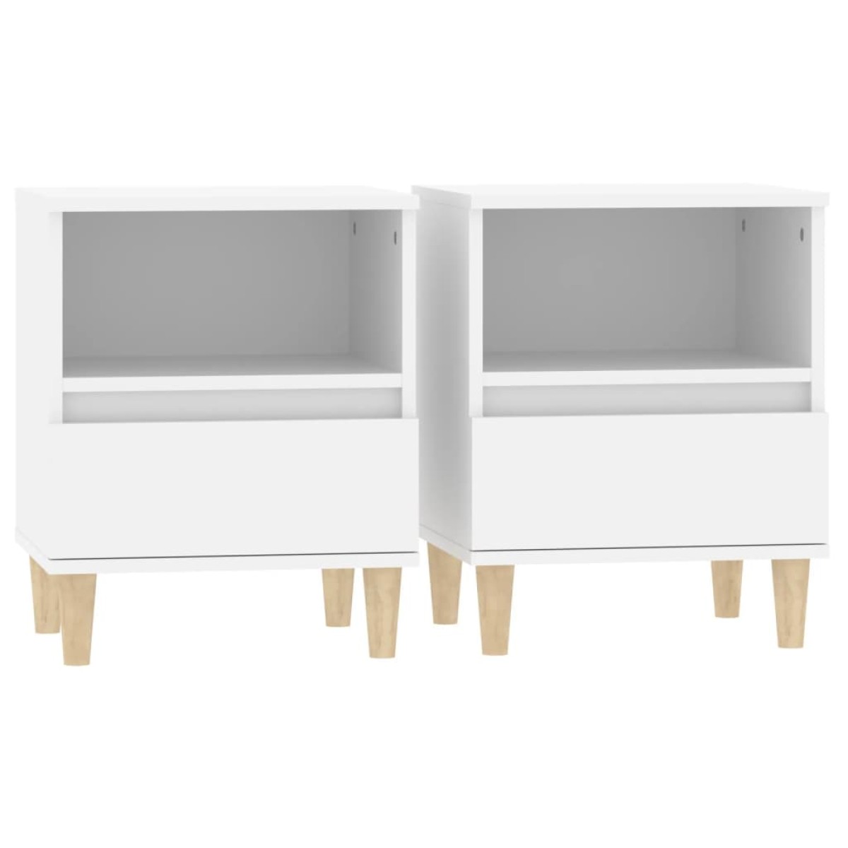 vidaXL Κομοδίνα 2 τεμ. Λευκά 40 x 35 x 50 εκ.