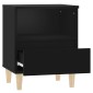 vidaXL Κομοδίνο Μαύρο 40 x 35 x 50 εκ.