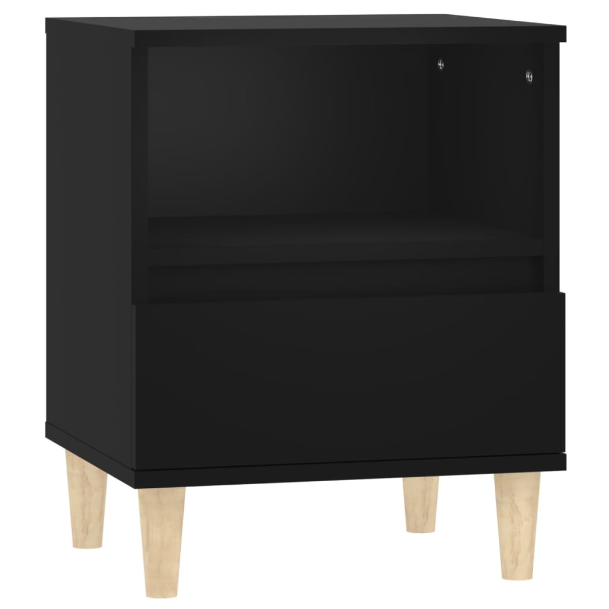 vidaXL Κομοδίνα 2 τεμ. Μαύρα 40 x 35 x 50 εκ.